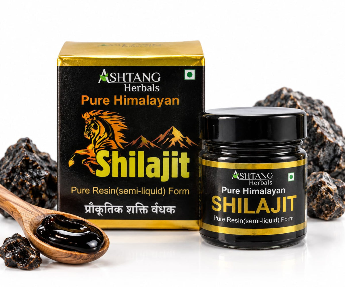 Ashtang Herbals Pure Himalayan Shilajit | Pure Shilajit Resin | Semi-Liquid Resin