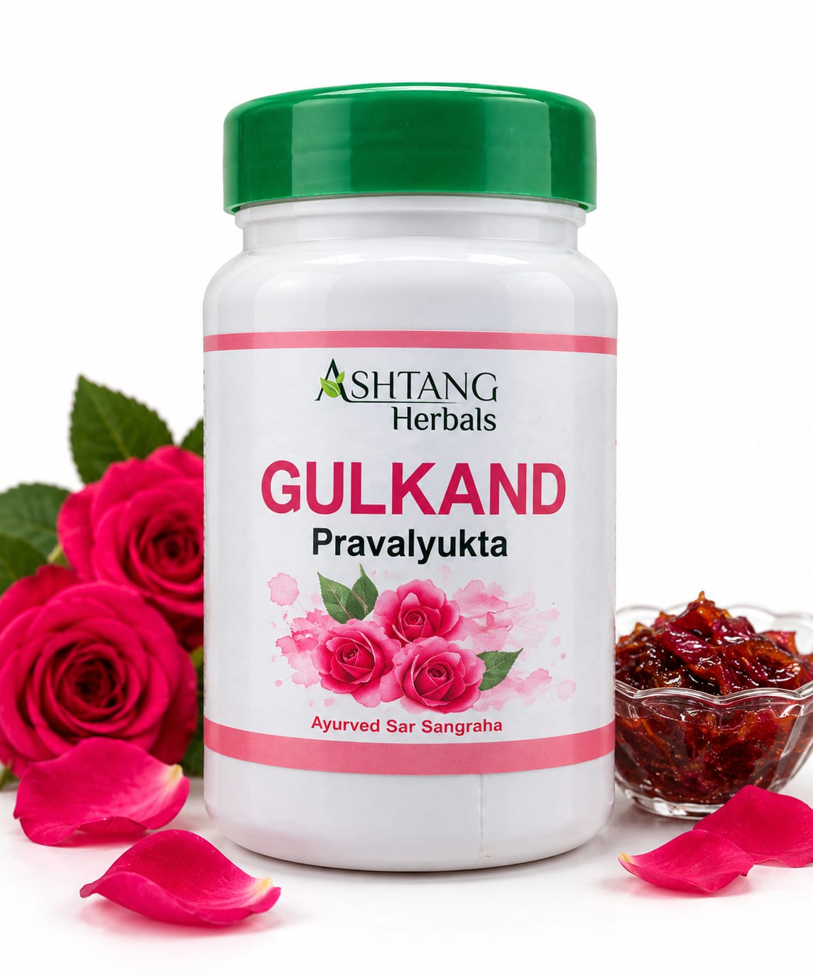 Ashtang Herbals Gulkand Praval Yukta | Ayurvedic Herbal Preparation | Gulkand with Praval Pishti